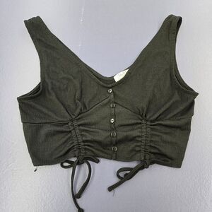 Jolie & Joy Women's Plus Size XL Black Crop Top/ Bralet (A27)